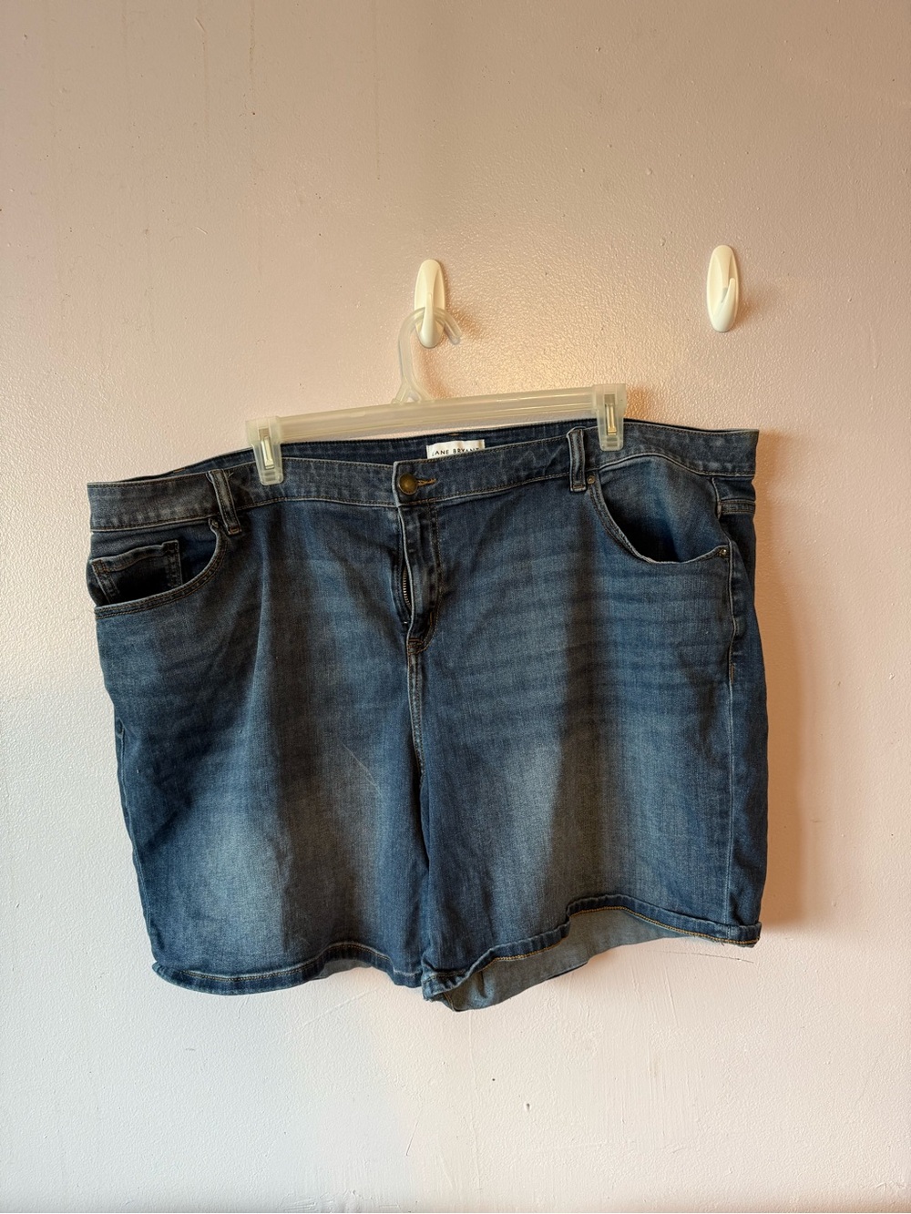 Lane Bryant Dark Blue Denim Jean Shorts